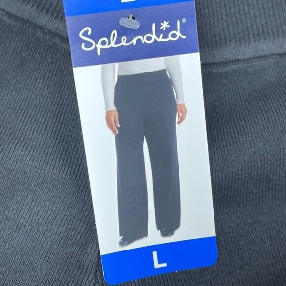 Splendid Womens Wide-Leg Trousers L Black Viscose Blend 6682 - Picture 2 of 10